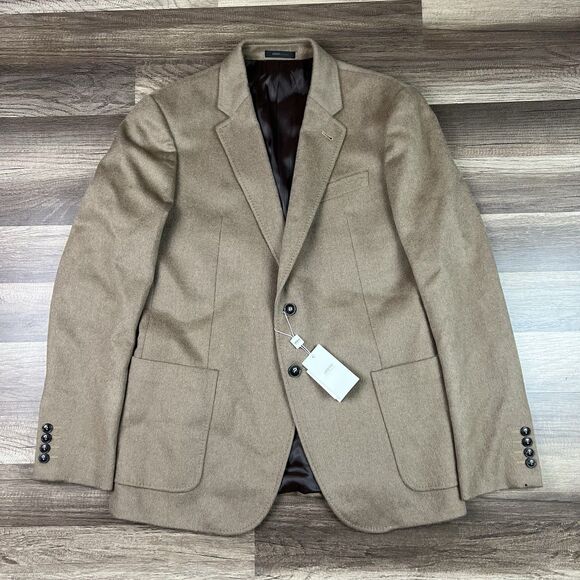 Armani Collezioni Blazer Sport Coat Designer Camel Hair Tan Sz 40R NWT - Picture 1 of 13